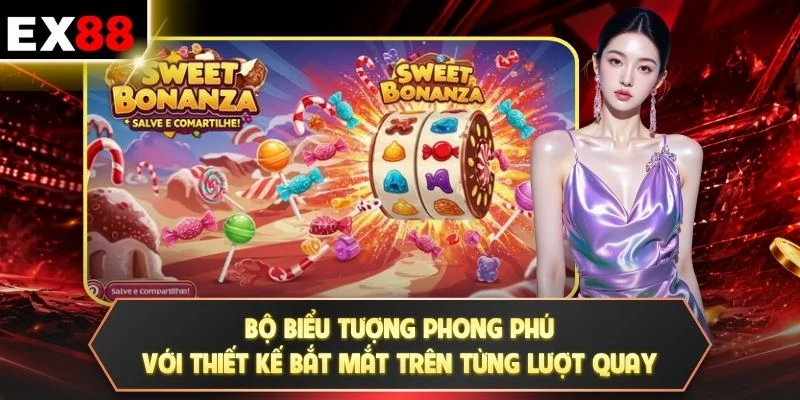 Bộ biểu tượng phong phú với thiết kế bắt mắt trên từng lượt quay